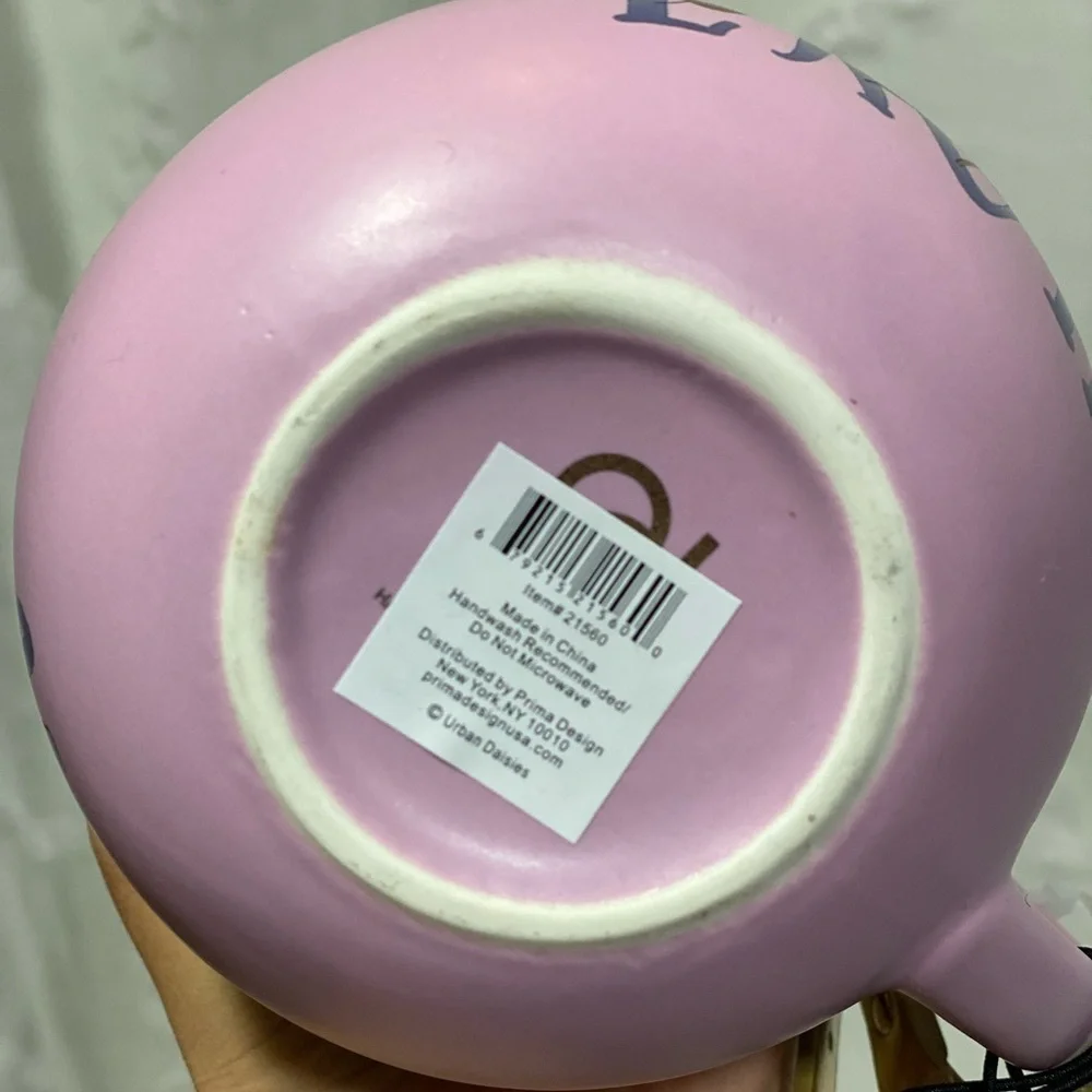 NWOT Exotic purple Jaguar mug with luggage tag by Urban Daisie